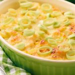 Rezept: Schneller Lauch-Kartoffel-Auflauf mit Lachs und Käse